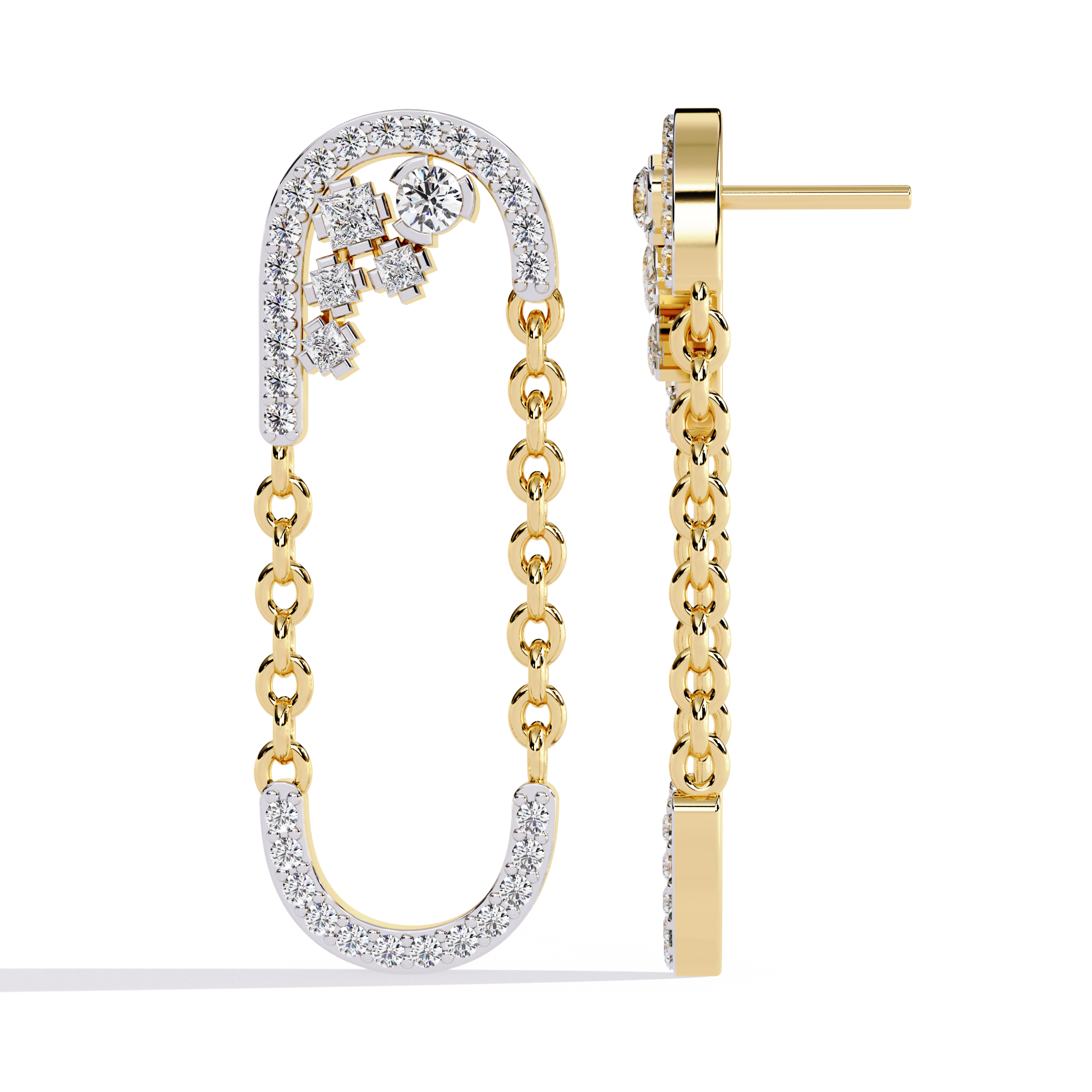WOKE™ .78 CT  Lab grown diamond earrings in 14k Gold