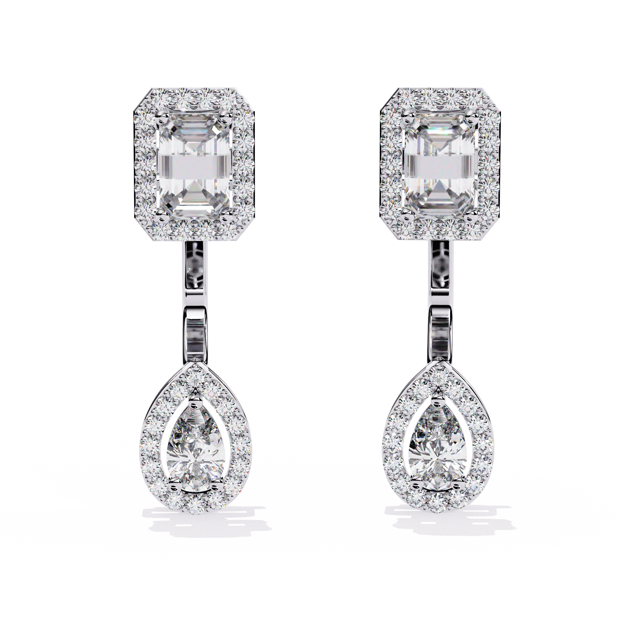 WOKE™ 1.58 CT Moissanite earrings in 925 Silver/9KGold