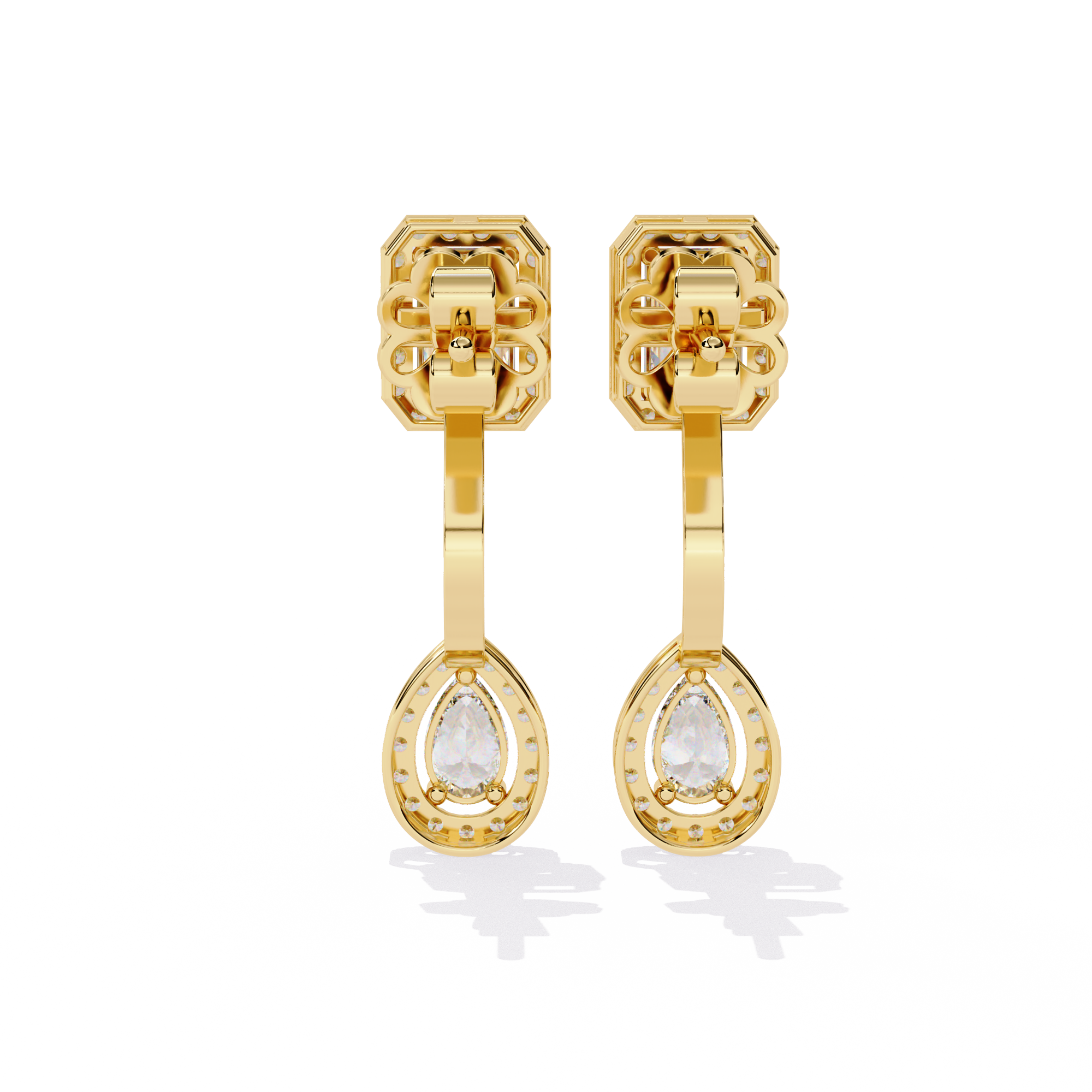 WOKE™ 1.58 CT Moissanite earrings in 925 Silver/9KGold