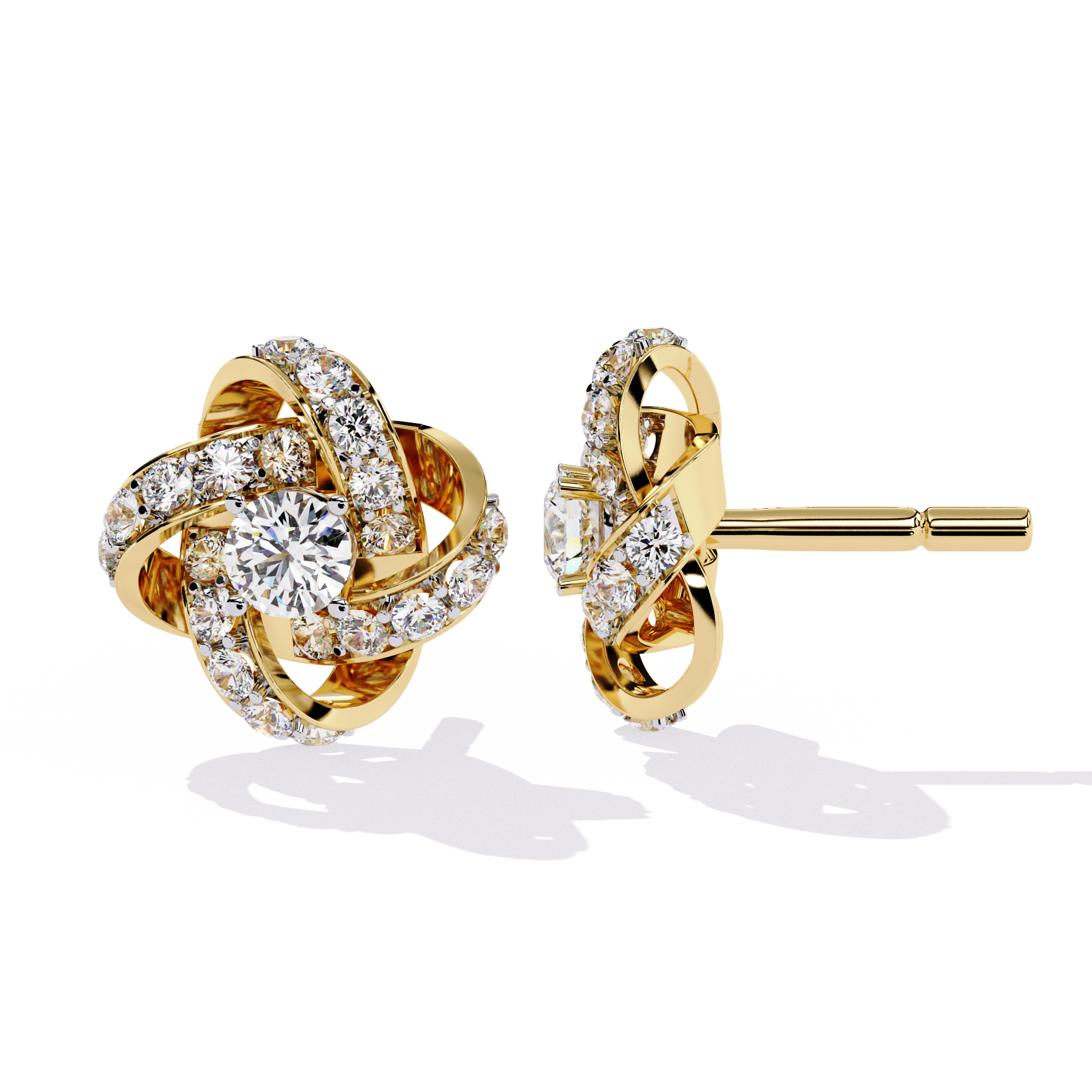 WOKE™ .68 CT  Lab grown diamond earrings in 14k Gold