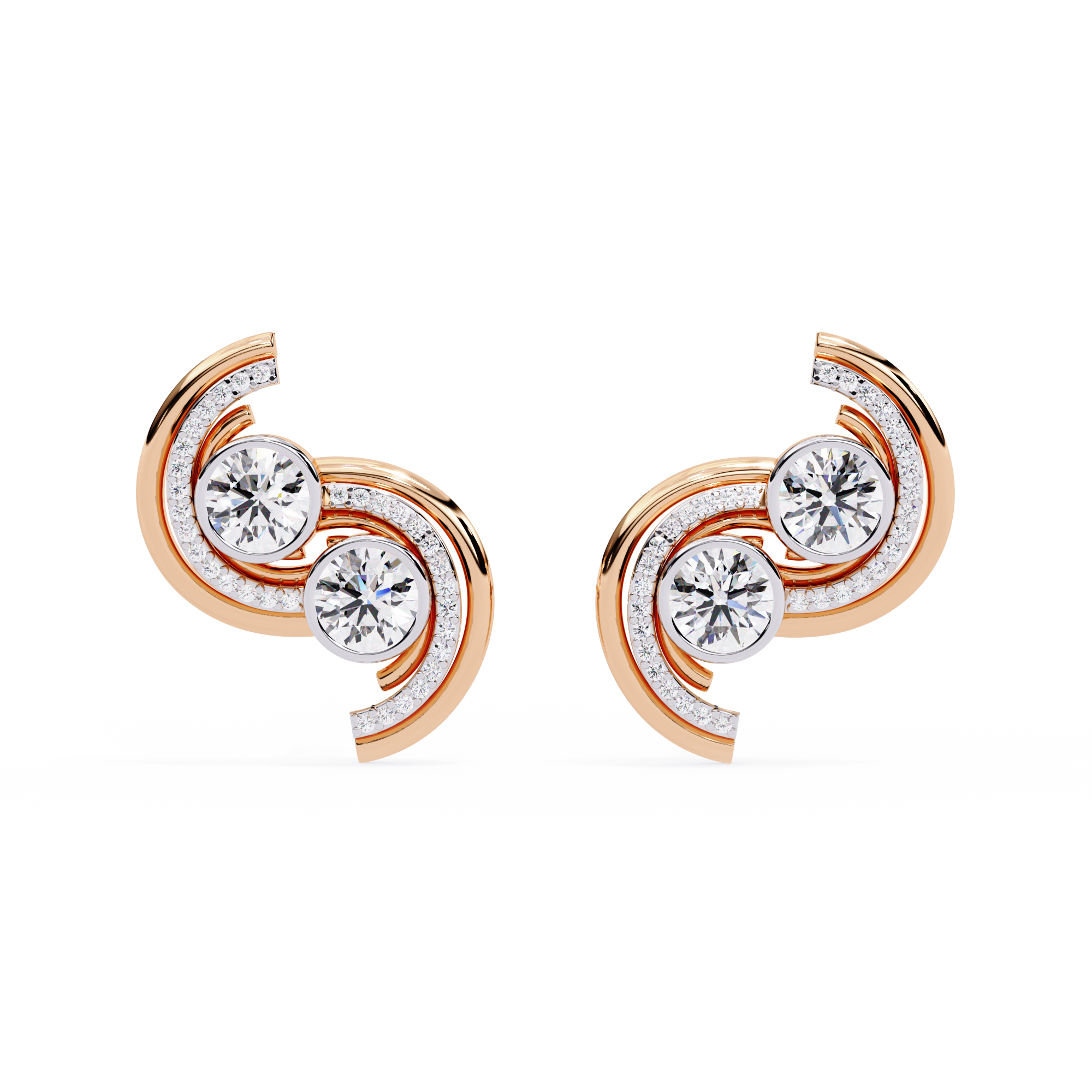 WOKE™ .68 CT  Moissanite earrings in 14k Gold (Copy)