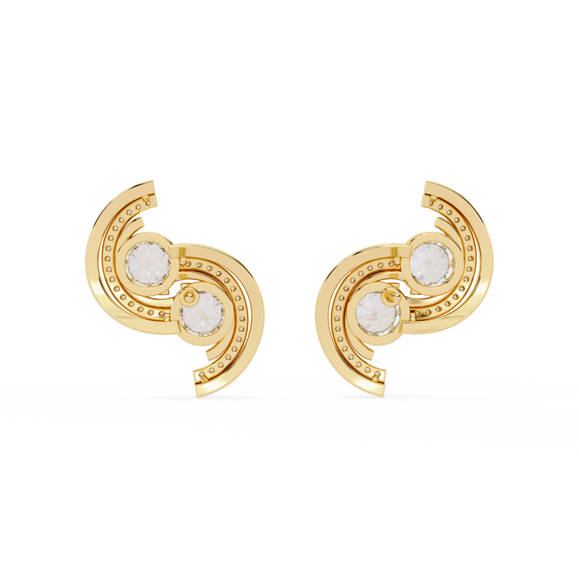 WOKE™ .68 CT  Lab grown diamond earrings in 14k Gold
