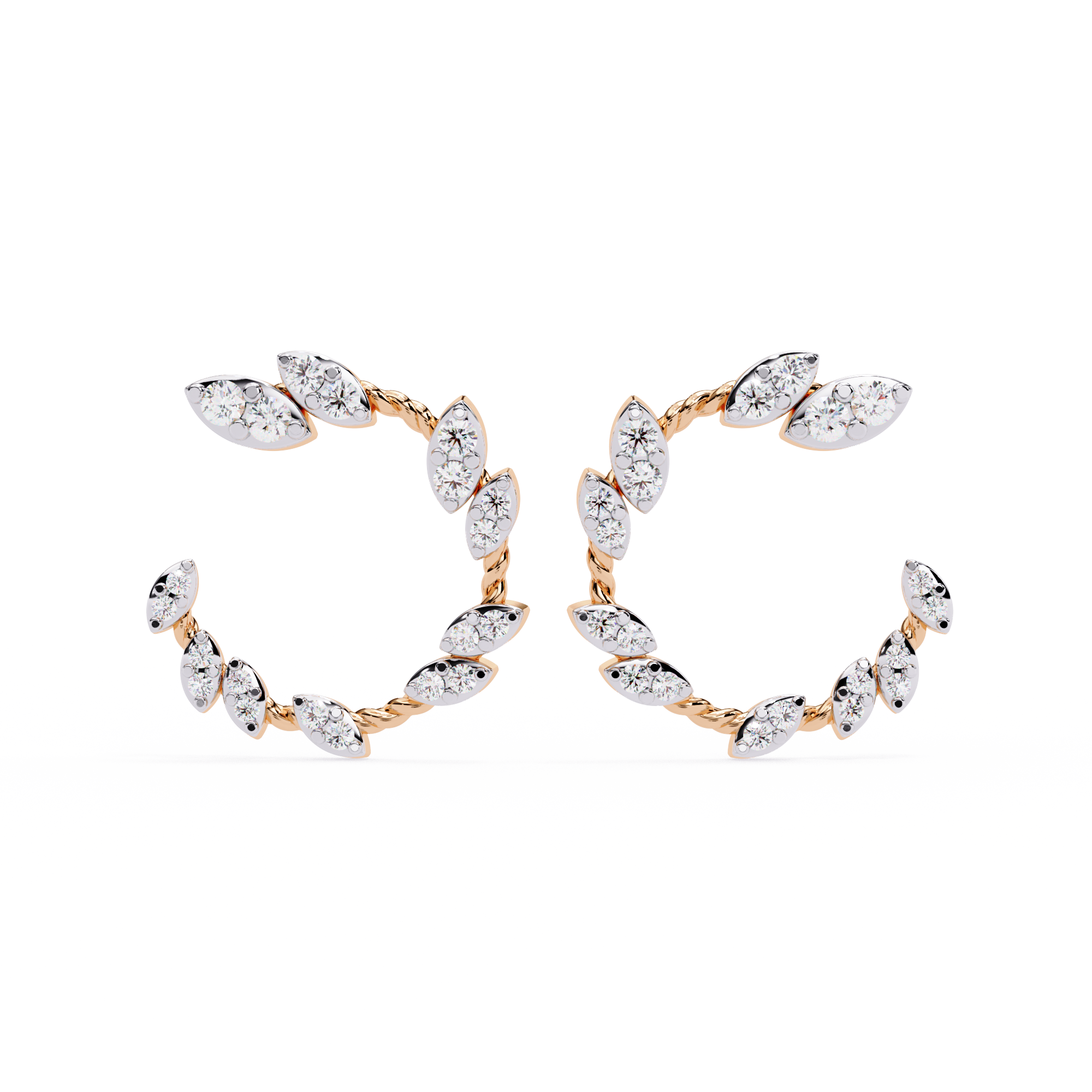 WOKE™ .88 CT  Lab grown diamond earrings in 14k Gold