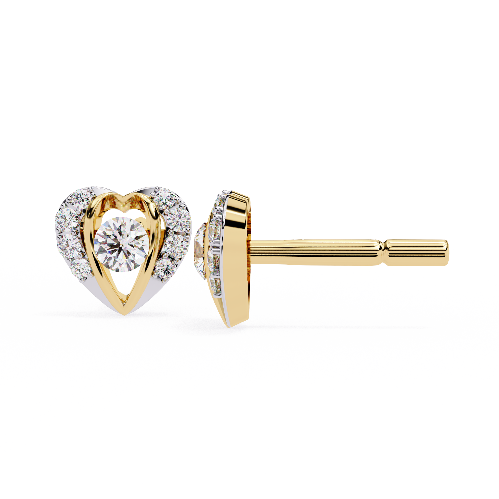 WOKE™ .85 CT  Moissanite earrings in 14k Gold (Copy)