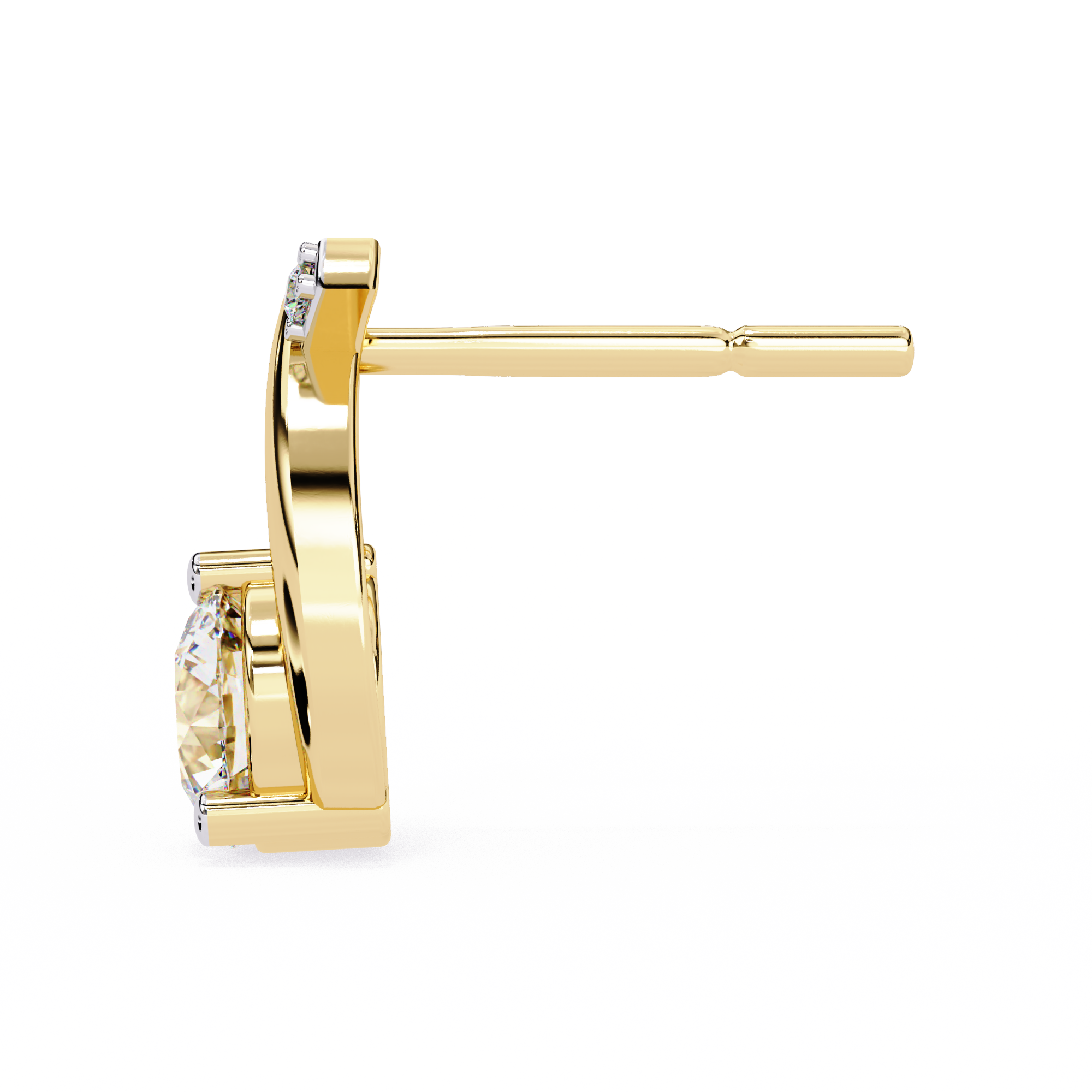 WOKE™ 1.24 CT Moissanite earrings in 14k Gold