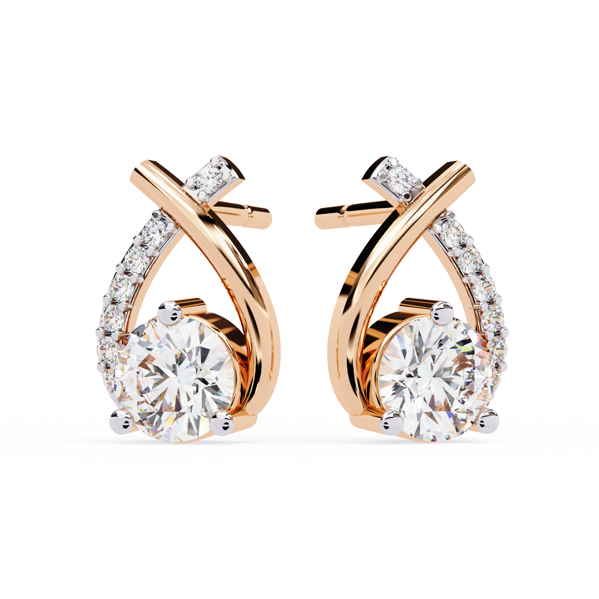 WOKE™ 1.24 CT Moissanite earrings in 14k Gold