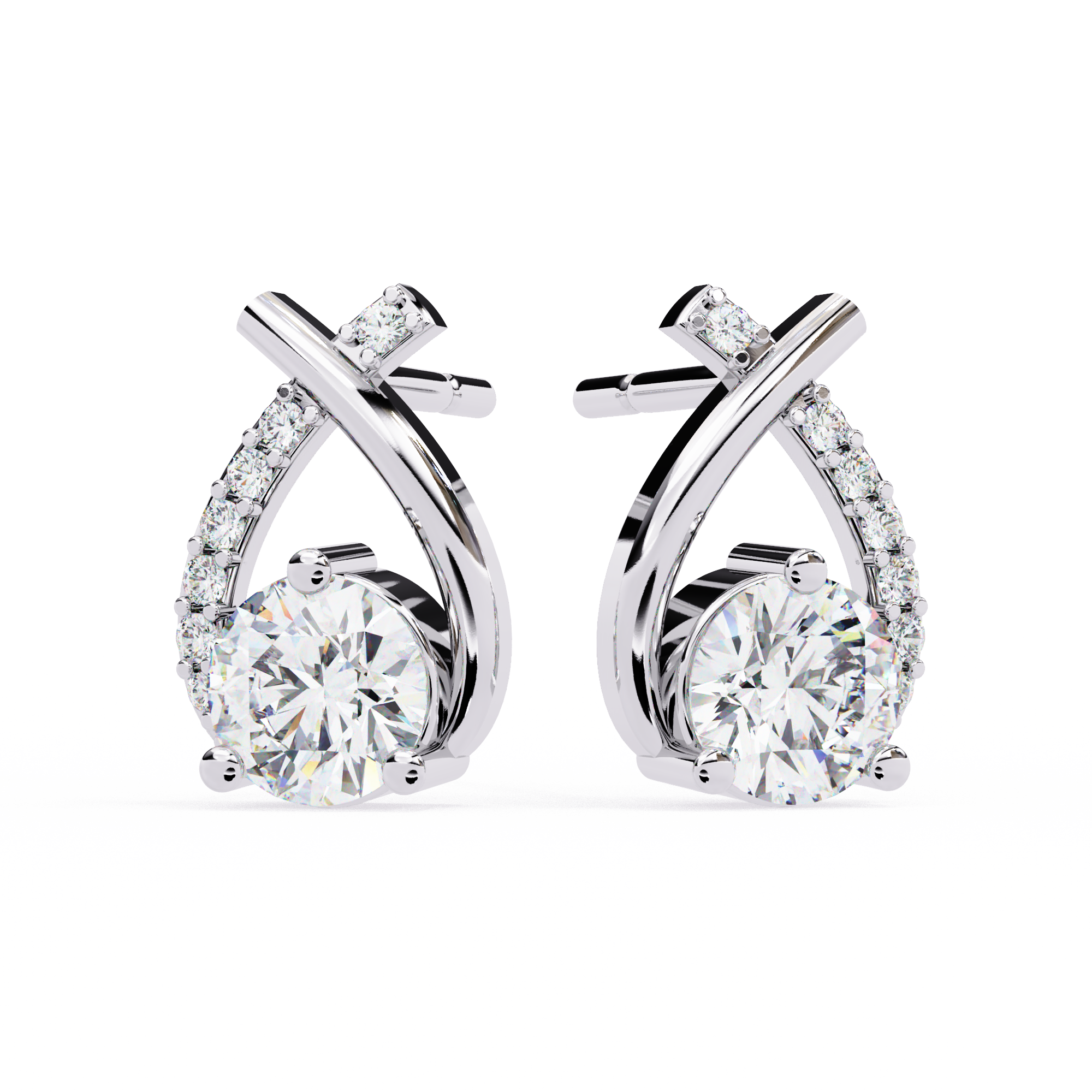 WOKE™ 1.24 CT Moissanite earrings in 14k Gold