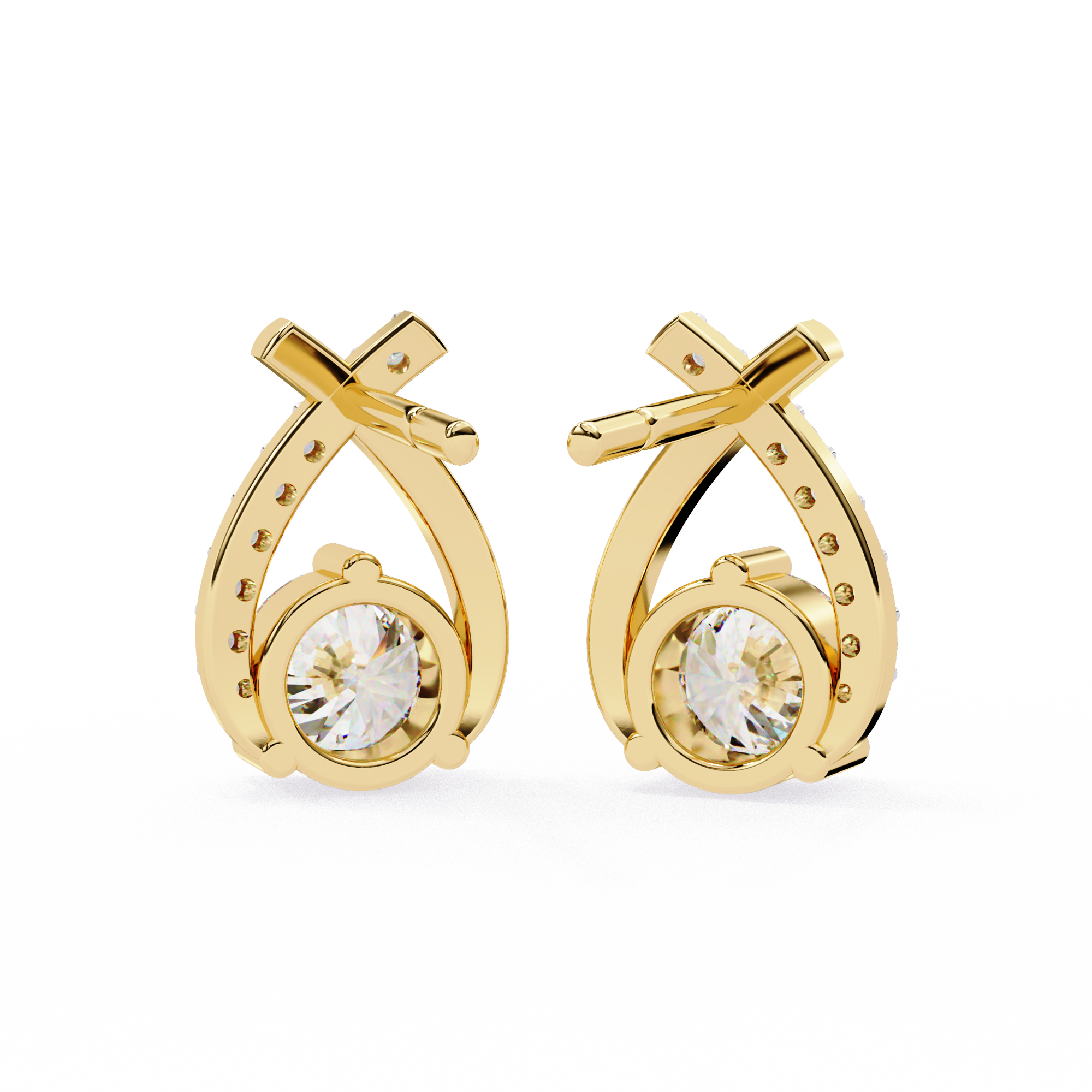 WOKE™ 1.24 CT Moissanite earrings in 14k Gold