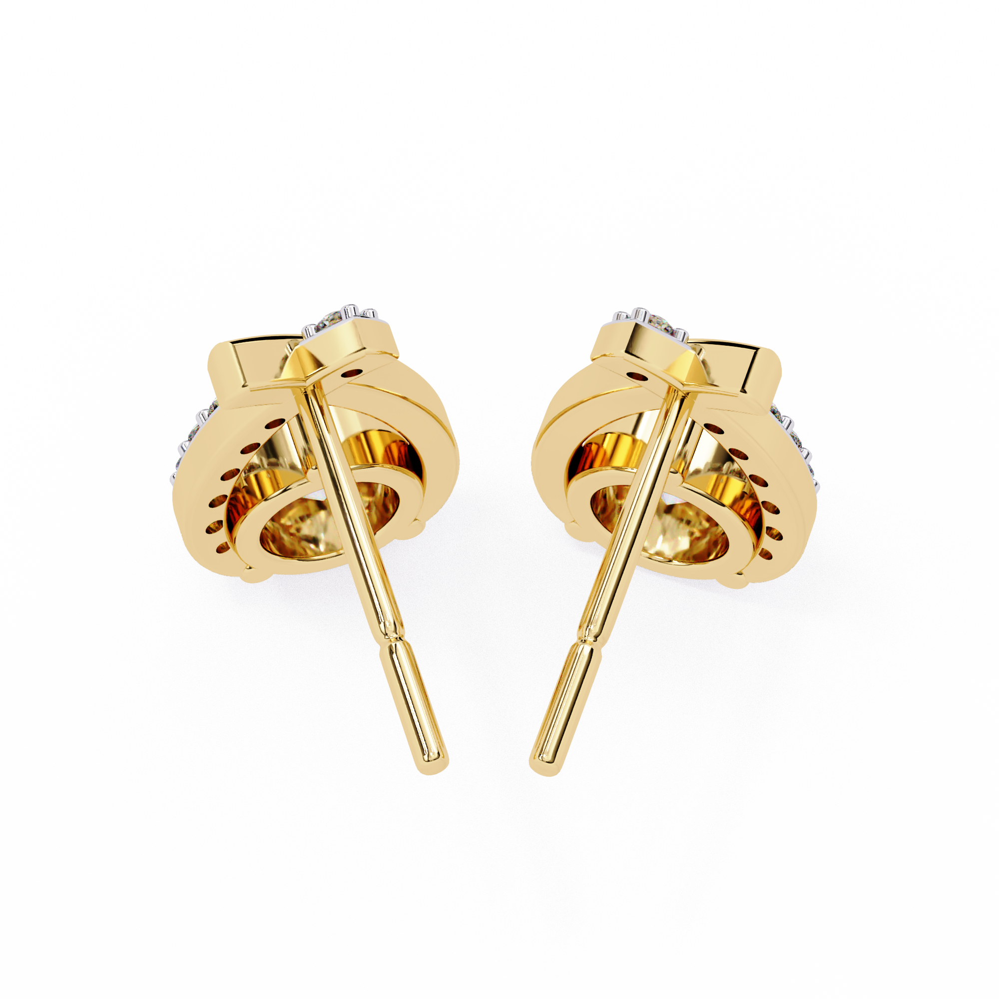 WOKE™ 1.24 CT Moissanite earrings in 14k Gold