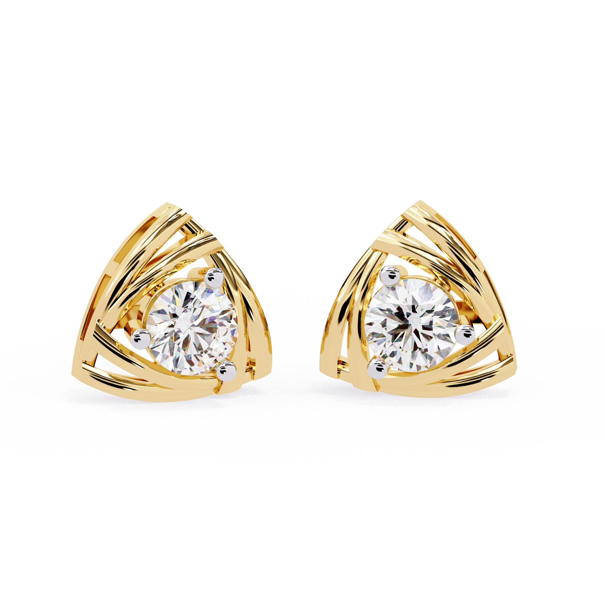 WOKE™ .54 CT  Lab grown diamond earrings in 14k Gold