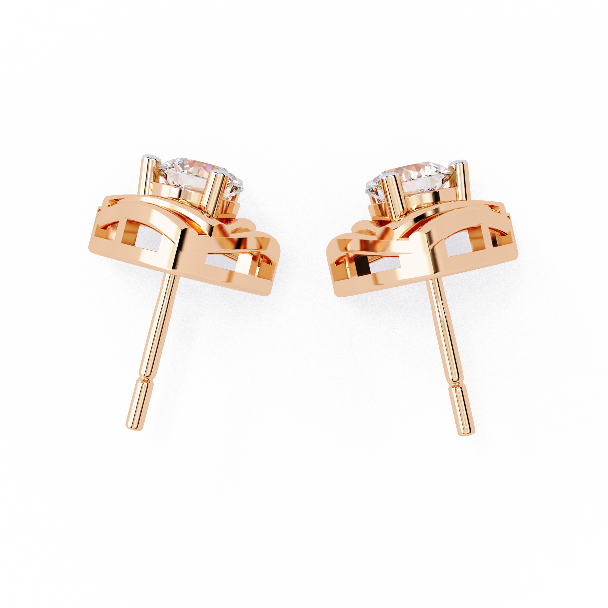 WOKE™ .54 CT  Lab grown diamond earrings in 14k Gold