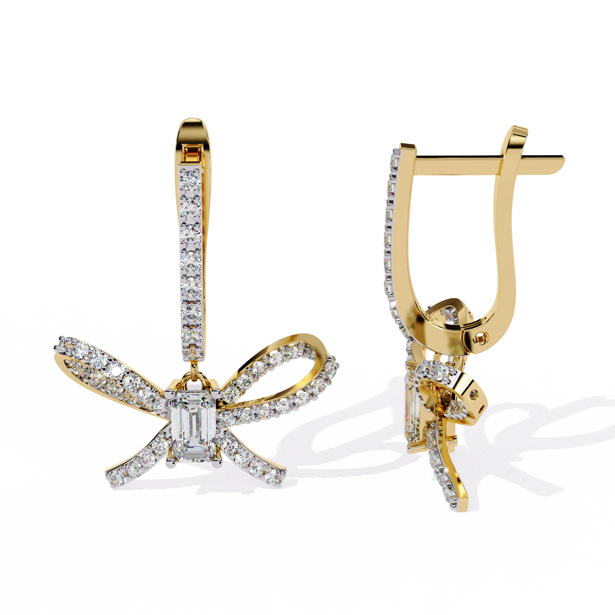 WOKE™ 2.44 CT Moissanite butterfly earrings | 925 SILVER
