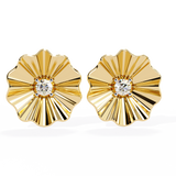 WOKE™ 0.28 CT  Lab grown shell earrrings in 14k Gold