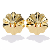 WOKE™ 0.28 CT  Lab grown shell earrrings in 14k Gold