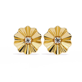 WOKE™ 0.28 CT  Lab grown shell earrrings in 14k Gold