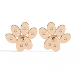 WOKE™ 0.28 CT  Lab grown paw earrrings in 14k Gold