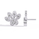 WOKE™ 0.28 CT  Lab grown paw earrrings in 14k Gold