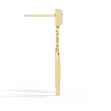 WOKE™ 0.58 CT  Lab grown diamond dangler earrrings in 14k Gold