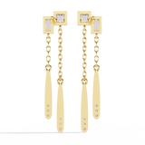 WOKE™ 0.58 CT  Lab grown diamond dangler earrrings in 14k Gold