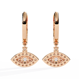 WOKE™ 0.58 CT  Lab grown evil eye earrrings in 14k Gold