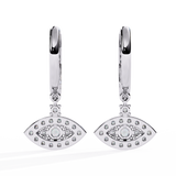 WOKE™ 0.58 CT  Lab grown evil eye earrrings in 14k Gold