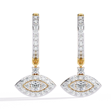 WOKE™ 0.58 CT  Lab grown evil eye earrrings in 14k Gold