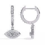 WOKE™ 0.58 CT  Lab grown evil eye earrrings in 14k Gold
