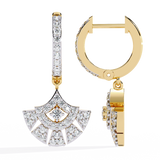 WOKE™ 0.88 CT  Lab grown evil eye bali in 14k Gold
