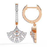 WOKE™ 0.88 CT  Lab grown evil eye bali in 14k Gold