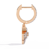 WOKE™ 0.88 CT  Lab grown evil eye bali in 14k Gold