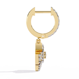 WOKE™ 0.88 CT  Lab grown evil eye bali in 14k Gold