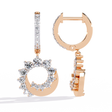 WOKE™ 0.58 CT  Lab grown evil eye earrrings in 14k Gold