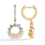 WOKE™ 0.58 CT  Lab grown evil eye earrrings in 14k Gold
