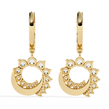 WOKE™ 0.58 CT  Lab grown evil eye earrrings in 14k Gold