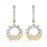 WOKE™ 0.58 CT  Lab grown evil eye earrrings in 14k Gold