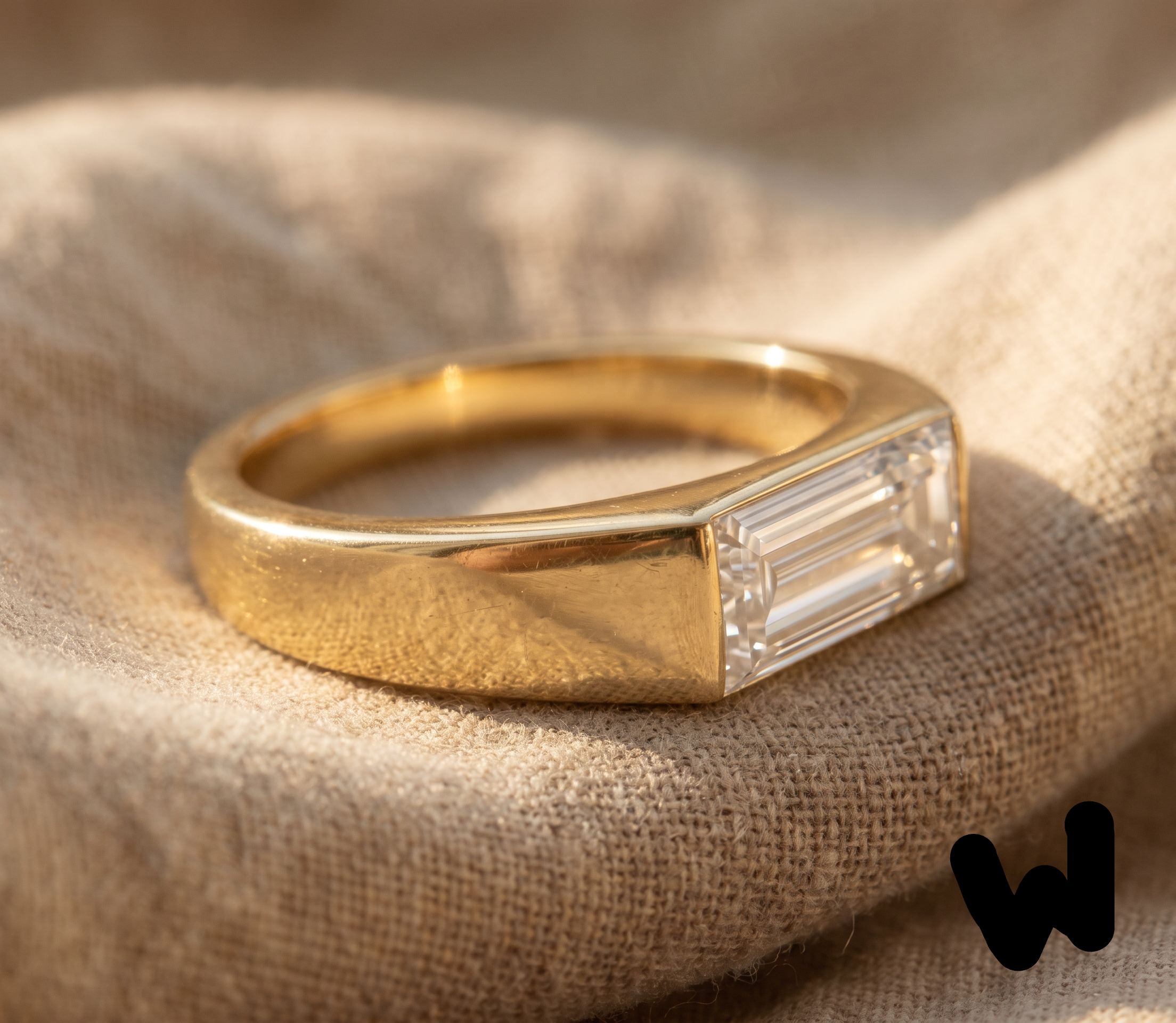 1 CT Baugette Cut Lab Grown Men's Ring by WOKE
