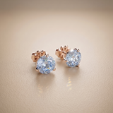 8 MM Portugese studs in 9K Gold/925 Silver |WOKE