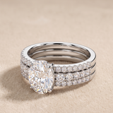 4 CT Oval Moissanite Ring in 9K Gold/925 Silver |WOKE