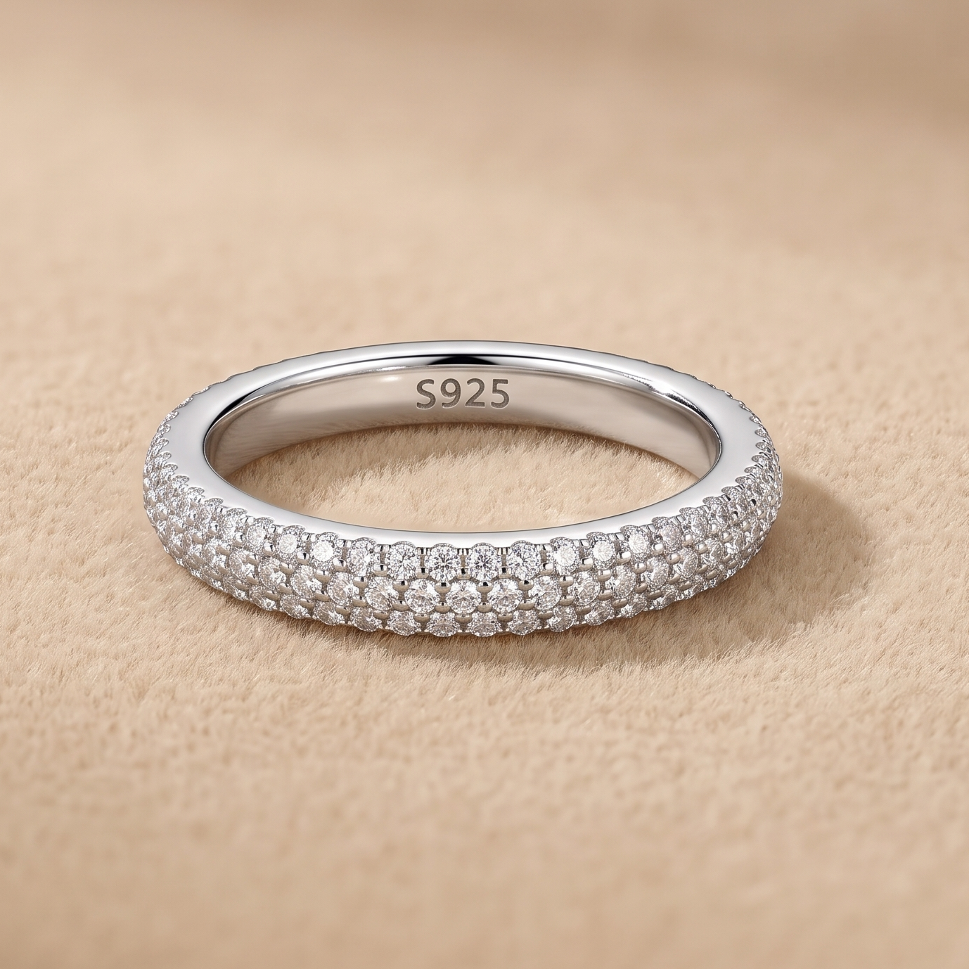 0.735 CT Round Moissanite Ring in 9K Gold/925 Silver |WOKE