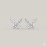 2.4 CT Round & Marquise Moissanite Studs in 9K Gold/925 Silver |WOKE