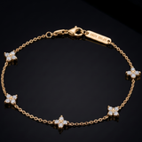 0.6 CT Moissanite Bracelet in 9K Gold/925 Silver |WOKE
