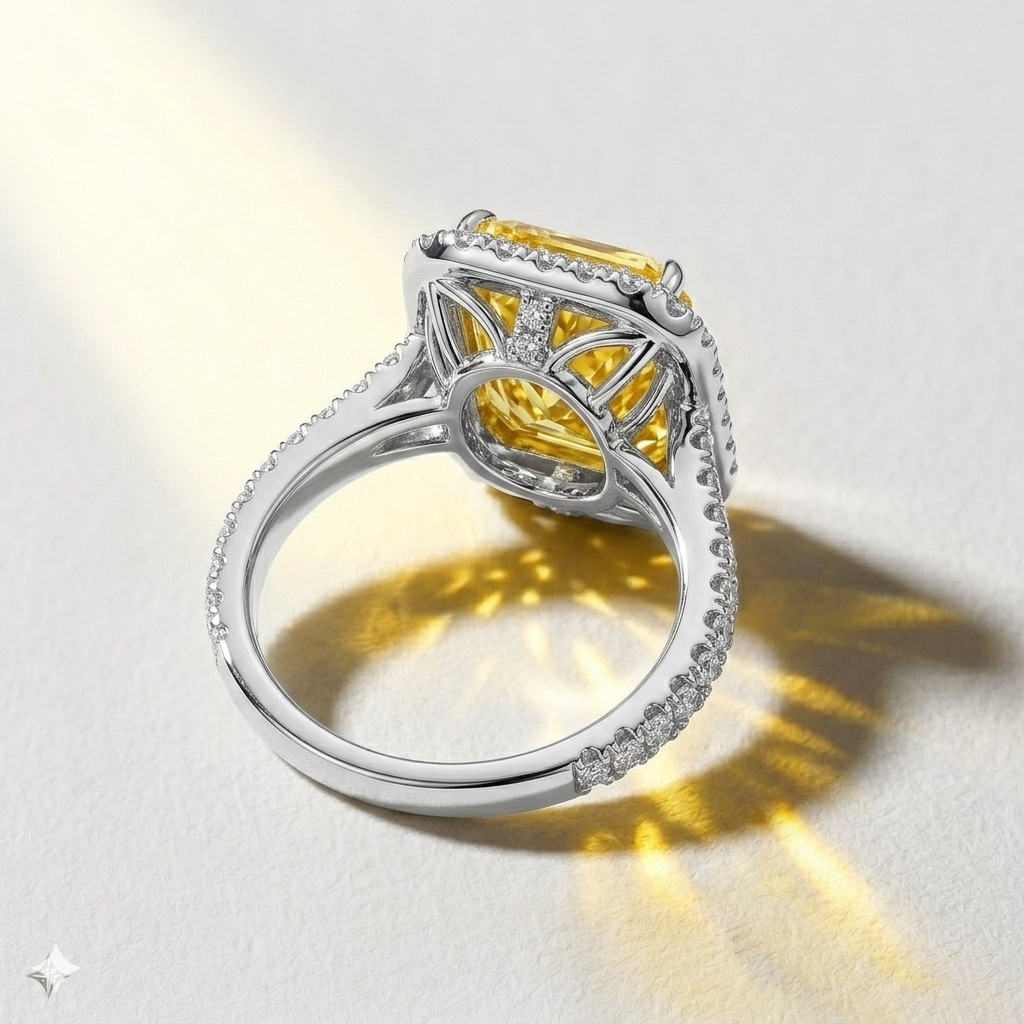 "SUNKISSED", 5 CT, MOISSANITE RING