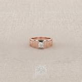 1 CT Princess Cut Lab Grown Diamond Ring in 9K/14K Gold