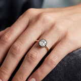 2 CT Old Mine Cushion Cut Moissanite Ring in 9K Gold/925 Silver |WOKE