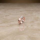 1 CT Round Brilliant Cut Lab Grown Diamond Ring in 9K/14K Gold |WOKE
