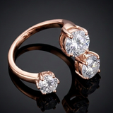 2.5 CT Round Moissanite Ring in 9K Gold/925 Silver
