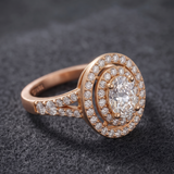 1.432 CT Oval Lab Grown Diamond Ring in 9K Gold/14K Gold |WOKE