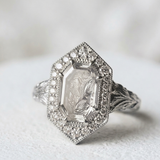 2 CT Portrait Cut Lab Grown Diamond Ring in 14K Gold |WOKE