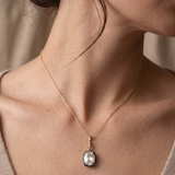 3 CT Elongated Cushion Cut Moissanite Pendant in 9K Gold/925 Silver |WOKE