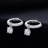 1.4 CT Round Moissanite Ear-rings in 9K Gold/925 Silver |WOKE